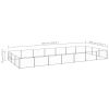 Dog Kennel Silver 266.0 ftÂ² Steel