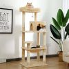 Pawz Road Cat Tree for Large Cats 56"Tall Cat Tower Condo with Scratching Post for Indoor Cats